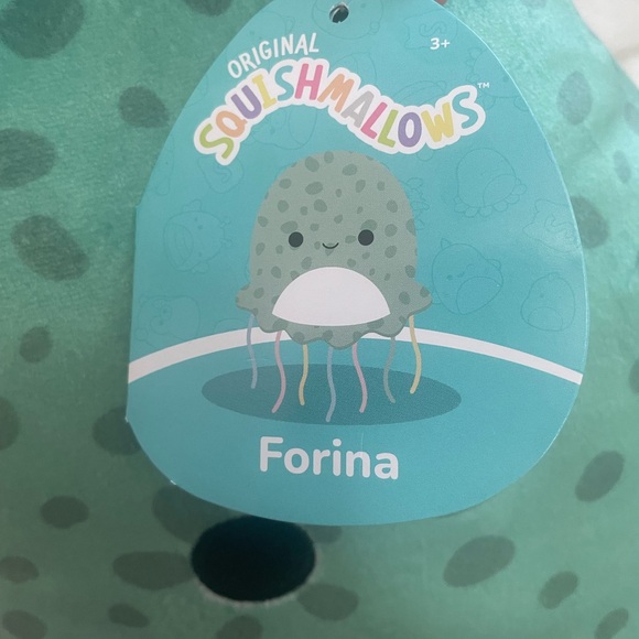 NWT Squishmallows Forina Teal and Gray Jellyfish Plush - Picture 4 of 8
